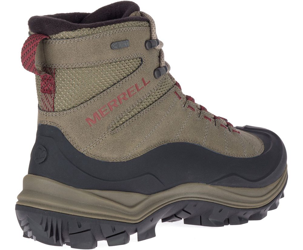 Kozaki Merrell Męskie Brązowe - Thermo Chill Mid Shell Waterproof - 491726-PNO